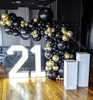 110pcs Balloon Arch Garland Kit Chrome Gold Latex Black Balloons Wedding Hawaiian Party Birthday Balloons Globos Decoration T200526