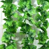 360pcs fleurs décoratives artificielles plantes de raisin Garland Greens vignes en plastique rotin suspendus