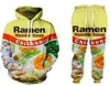 2022 Nya Män / Kvinnor Ramen Nudel Rolig 3D-tryck Fashion Tracksuits Hip Hop Pants + Hoodies OK030