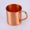 Tazas Taza de cobre puro de 16 oz Taza creativa de cobre hecha a mano Durable Moscow Mule Coffee para Bar Drinkwares Party Kitchen