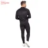 SiteWeie Muscle Fitness 2020 Men Clothing Set Stripe Sports Anzüge Freizeiten Outfits Herren Jogger 2 Stück Set Balck Tracksuit LJ201117