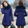womens coat Korean version long cotton padded ladys thicker cotton jacket down parka 1509 201125