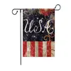 9 Color American Garden Flag Drapeau imprimé coloré Banner Happy American Linen Fabric Drapeau de jardin Decoration Garden 120pcs T1I25197641643