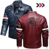 Fashion Brand Men's Retro PU Jackets Men Slim Fit Motorcycle Leather Jacket Outwear Male Warm Bomber Military Outdoor Coat 201201