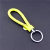 PU Leather Braided Keychain Manual Woven Rope Keyring Bag Pendant Key Chain Holder Car Keyrings Men Women Key Ring Party Favor KKD3658