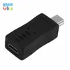 Negro Micro USB hembra a Mini USB macho adaptador conector convertidor adaptador marca más nuevo para teléfonos móviles