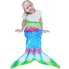 Miúdo Mermaid Cauda Cobertor Super Macio Mole Crianças Sereia Cobertor para Sofá Cama Cashmere Sinta-se Bebê Quente Blanket