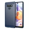 Coques de téléphone à texture brossée en fibre de carbone pour LG Stylo 6 Velvet V40 V50 V60 Motorola E5 G6 Play G7 Plus G8 Power