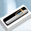 Nya tillbehör USB-uppladdningsbara tändare Elektronikeländare Flameless Flameless Touch Screen Switch Färgglada Windproof Lighter 9054