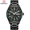 Relogio Maschulino Carnival العلامة التجارية الفاخرة تاريخ Quartz Wrist Watch Men مقاوم للماء Tritium T25 Luminous Clock Reloj Hombre 2020 T4575533