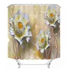 Klassieke upscale gesneden bloemen patroon 3D douchegordijnen waterdicht verdikte badgordijnen voor badkamer aanpasbaar T200711
