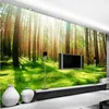 مخصص جدارية غابة خضراء كبيرة شجرة 3D الطبيعة المناظر الطبيعية للماء جدار اللوحة نوم مطعم غرفة المعيشة خلفية صور