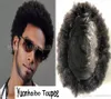 Parrucchino afro completo in PU I più venduti Capelli neri Non trasformati Capelli umani cinesi Afro Kinky Curl Toupee in pelle per uomini neri 1974260