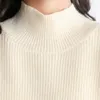 女性のセーターモックネック女性プライマーシャツ長袖スリムフィットジャンパートップスリムプルオーバーレディース服2021秋冬