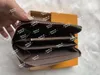 Män kvinnor kopplar läder plånbok handväska korthållare plånböcker med dammväska box2778