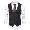 6XL Grande Tamanho Masculino Preto Azul Vermelho Vestido Colete para Homens Blazer Sem Mangas Negócios Casual Terno Coletes Formais Chaleco Hombre 201124