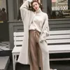 2020 New Autumn Spring Fashion Long Cardigan for Women Knitted Sweater Open Front Fall Outfits Knee Length Mohair LJ201113