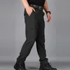 Pantaloni cargo da uomo Pantaloni da combattimento maschili multitasche Pantaloni da lavoro Pantaloni verde militare Taglia S-4XL1