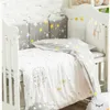 Baby Crib Bedding Set Organizer Infant Cartoon Cot Bedding Set Toddler Crib Dekoration Baby Gåvor Pillowcase Quilt Cover Sheet LJ201105