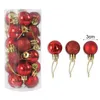 3cm Christmas Balls Gold Silver Red Tree Ornament Hanging Plastic Chritmas Party Home Decor Y201020