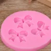 Tårta mögel bowknots blomma 3d fondant mögel silikon tårta dekorera verktyg choklad tvål stencils kök bakning tillbehör