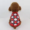 XS-L Pet Dog Vest British Plaid T-shirt Printemps / Été Dog Shirt Pet Vêtements Pour Chiens Chats Chiot Chien Vêtements En Gros 40JA10 Y200922