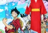 One Piece Wano Country Monkey D. Luffy Cosplay Outfit Kimono