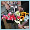 Lunch Boxes&Bags Kitchen Storage & Organization Kitchen, Dining Bar Home Garden Portable Flowers Boxes Paper Flower Basket Florist Fresh Car