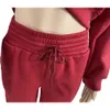 S3xl Women Elastic Wide Gamba pantaloni e top per colture con cappuccio a tiro a maniche lunghe in pilota per due pezzi Outfit Fashion Casual Cash SU1487441