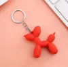 5 Colors Fashion Cute Balloon Dog Keychain Jewelry Couple Keyring Creative Cartoon Mobile Phone Bag Car Pendant Keychains A