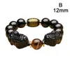 Natural Gold Obsidian Double Pi Yao Wealth Armband Lycka till armband Black Stone Natural Obsidian Yellow Tiger Eye Stone Y200730