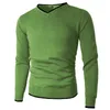 Men's sweater pullover men's knitted pullover V-neck autumn and winter basic sweater men's pullover plain style solid color 211221