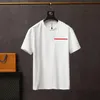 Luxury Casual mens T shirt New Wear designer Short sleeve 100% cotton high quality wholesale black and white size M 2XL 01