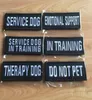 Service hondenpatches voor vest canvas geborduurd met lichtgevende reflecterende borduurwerk doek patch do not pet emotionele ondersteuning hondenbenodigdheden 1,5 x 3,6 inch A254