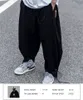 Cordon de serrage surdimensionné vêtements pour hommes pantalon Haren pantalon Hip hop punk Harajuku foncé taille élastique streetwear joggeurs michalkova 201118