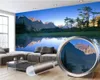 Romantic Landscape 3d Mural Wallpaper Beautiful Mountains and Ponds 3d Wall Paper for Living Room Custom Photo