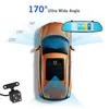 New 1080p Dual Lens 7'' Vehicle Rearview Mirror Camera Recorder Car Dvr Dash Cam Dhl Free Shipping New Arrive