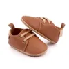 New Baby Shoes Retro Leather Boy Girl Shoes Multicolor Toddler Rubber Sole Anti-slip First Walkers Infant Newborn Moccasins