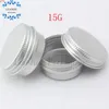 Boîte en aluminium de crème cosmétique argentée, boîtes métalliques en étain pour cosmétiques, petit récipient de maquillage pour échantillons, récipient d'emballage de cosmétiques vide de haute qualité