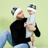 2020 Мода Родитель Ребенок Knit Beanies Площадь ромба жаккарда Зимняя акриловая Keep Предупреждать Beanie Hat Женщины Мужчины Infant Трикотажные шапочки M191H