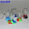 Cinza -cinzas de cachecóis de cachecóis de cachecóis 14 mm 18 mm de espessura de pirex bubbler de vidro de vidro 45 90 graus de cushcatcher de água