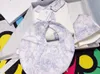 2020 peuters Een stuk rompertjes baby baby's herfst ontwerp pasgeboren kinderen jumpsuits print bloemen romper met hoeden slabbetjes2132116