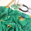 Scarves Luxury Ethnic Hijab Scarf Women Cotton Shawl Long Printed Green Peacock Animal Pattern Muslim Wraps Foulard Bandana