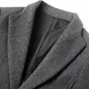 Little Raindrop Wool Coat Men Winter Wool Jacket Slim Fit Warm Coats Solid Business Long Male Coat High Quality Mens Overcoat LJ201110