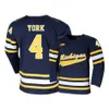 Kob NCAA Custom Michigan Wolverines genähtes Hockey -Trikot 22 Owen Power 23 Jimmy Lambert (A) 24 Steve Holtz 25 Luke Morgan 26 Philippe Lap