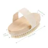 Brosses à poils naturels brosse de bain-douche en bois peau sèche corps de SPA doux sans poignée WY1188-LXL