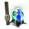 Maschera antigas creativo acrilico bongs tubi tubi acqua in silicone tubo di acqua tabacco narghilè tubo shisha accessorio per fumo cranio Bong