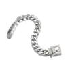 Łańcuch linku amorcome prosta gruba gruba klamra bransoletka dla kobiet mężczyzn Hip Hop Metal Regulowane paski bransoletki para Jewelr5109798