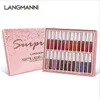 Langmanni 24 Lipgloss-Set, matt, wasserfest, antihaftbeschichtet, feuchtigkeitsspendend, Lasting Lip Glaze, Geschenkbox, Lipgloss