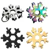 18 pouces en acier inoxydable Flakes de neige Keychains Keychains Tournevis de snowboard pour l'ouvreur de bouteille de chaîne de clé Kimterx77569253